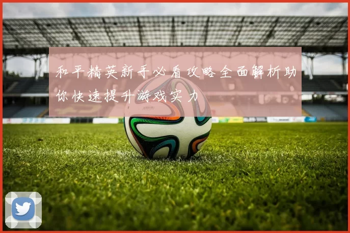 和平精英新手必看攻略全面解析助你快速提升游戏实力